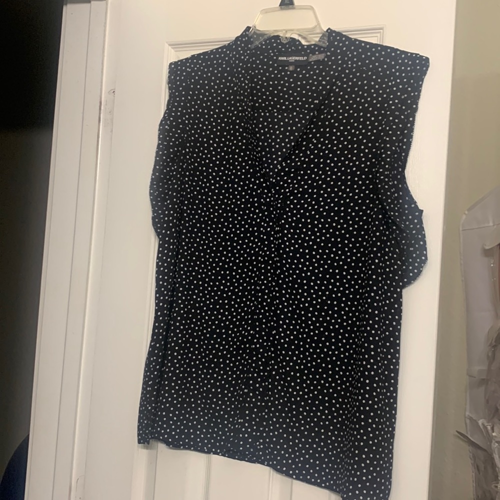 XL polka dotted tank